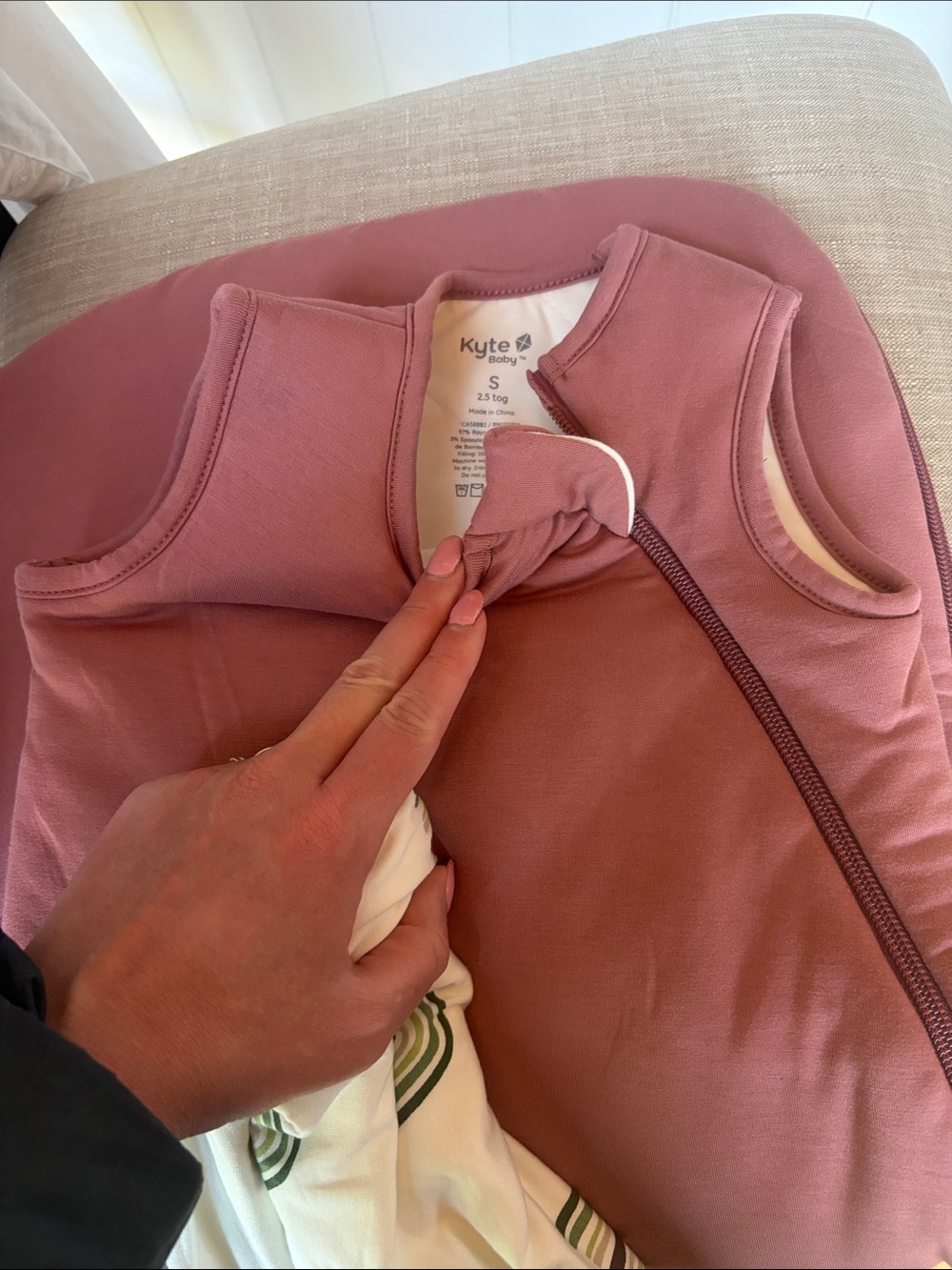 Kyte BABY Dusky Rose Sleeveless Zip Sleep Sack